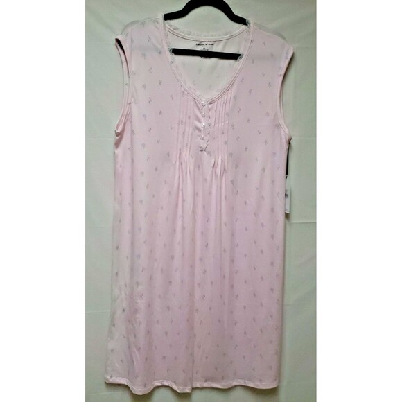 Elizabeth & Nicole  Pink Floral Lace PJs Very Soft Intimate Sleepwear Sz XL NWT - Picture 11 of 13